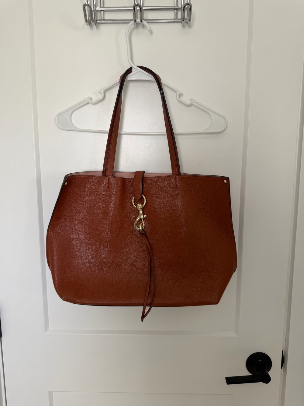 Rebecca Minkoff Rust Leather Tote with Gold Hardware